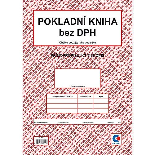 Baloušek - Pokladní kniha, PT238, bez DPH A4, NCR Akce