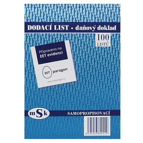 Cenově Výhodný Dodací list A5 NCR, MSK-22