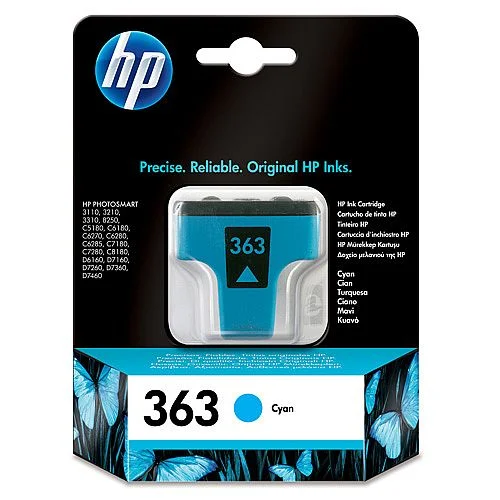 Cartridge HP No.363, C8771ee, azurová Značkový