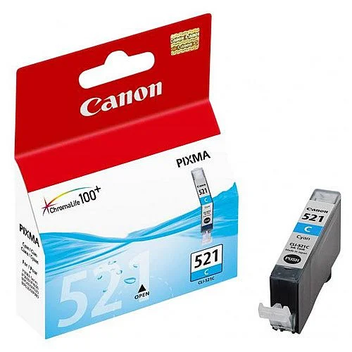 Vysoce Kvalitní Cartridge Canon CLI-521, azurová