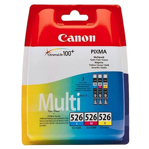 Nízká Cena Cartridge Canon CLI-526, CMY, multipack 3 barvy