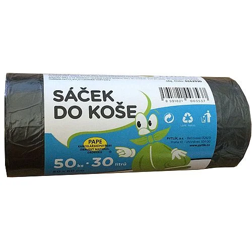 Sáček na odpadky silný, černá, 30 l Tovární Cena