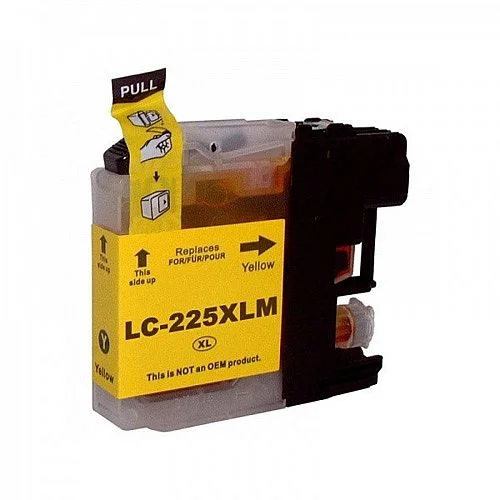 Cenově Výhodný CartridgeBrother LC-225xl, žlutá, 14 ml, alternativní