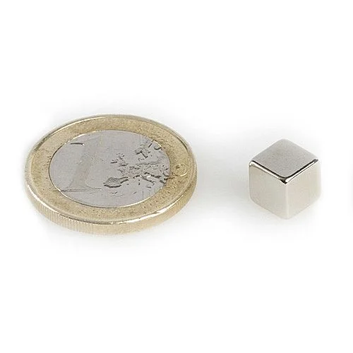 Magnet NdFeB, kostka, 7 x 7 x 7 mm Originální