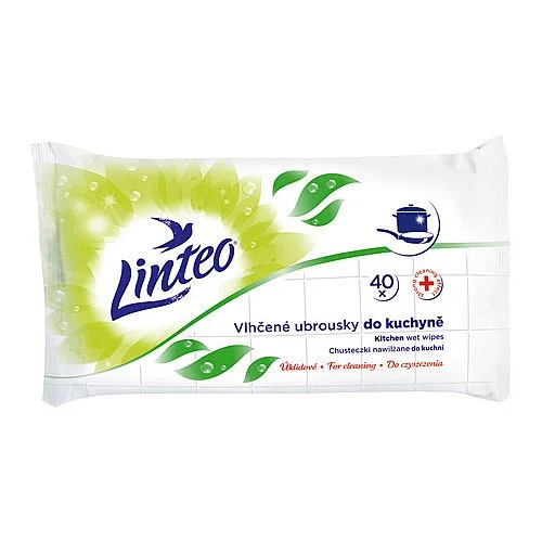 Výprodej Vlhčené úklidové ubrousky Linteo, do kuchyně, 40 ks