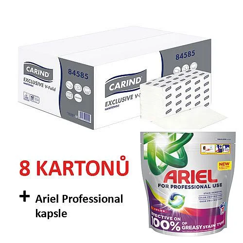 Výprodej Akce Z-Z, 2 vrstvy, 8x karton + kapsle na praní Ariel 70 PD