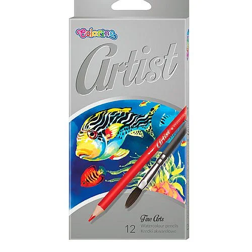 Top Prodej Artist pastelky akvarelové, kulaté, 12 barev, Colorino + štětec