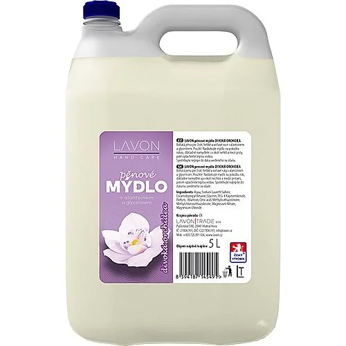 Vysoce Kvalitní Pěnové mýdlo Lavon, divoká orchidea, 5 l
