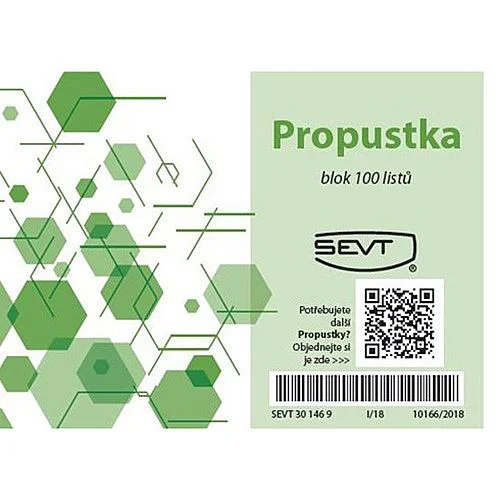 Propustka SEVT, A7, 100 listů Časově Omezené