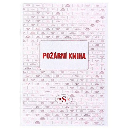 Tovární Cena Požární kniha, MSK-255, A4, 40listů