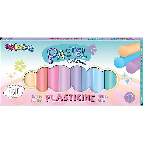 Dokud Zásoby Vydrží Plastelína Colorino pastelové barvy, 12 barev