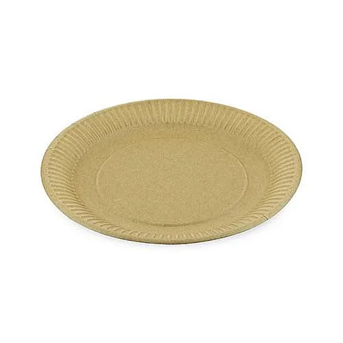 Zlevněný Nepromastitelný papírový talíř (FSC Mix), 23 cm, 100 ks, Kraft