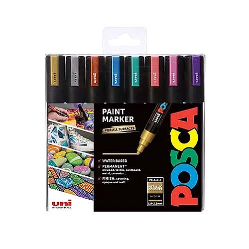 Sada akrylových popisovačů Posca metalické, mix barev Sezónní Sleva