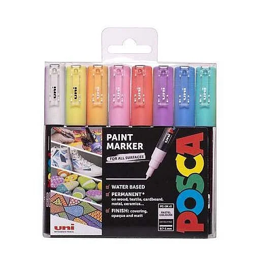 Nízká Cena Sada akrylových popisovačů Posca 8 ks, mix pastelovách barev