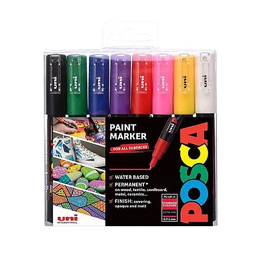 Sada akrylových popisovačů Posca 8 ks, mix barev Must-Have