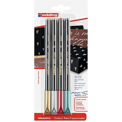 Fixy edding 1200, 4 metalické barvy Hit Sezóny