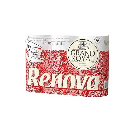 Toaletní papír Grand Royal, 4-vrstvý, 6 ks Novinka