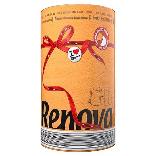 Kuchyňské ubrousky Renova, oranžové, 2-vrstvé, 1 ks Ihned K Objednání