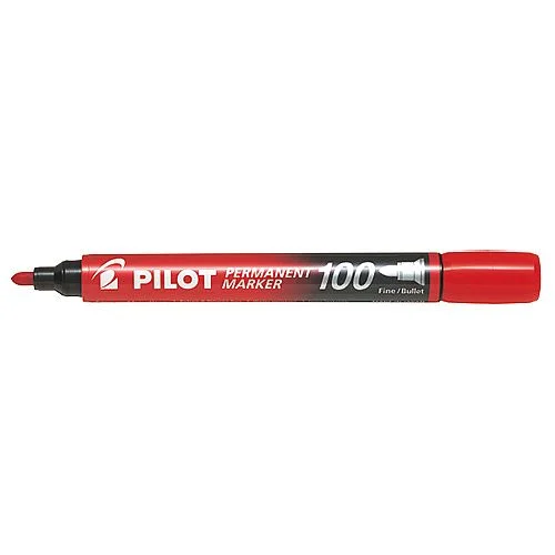 Značkový Permanentní fix Pilot 100, červená