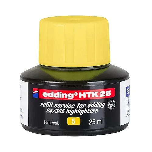 Edding náhradní inkoust HTK25, 25 ml, žlutá Výhodná Nabídka