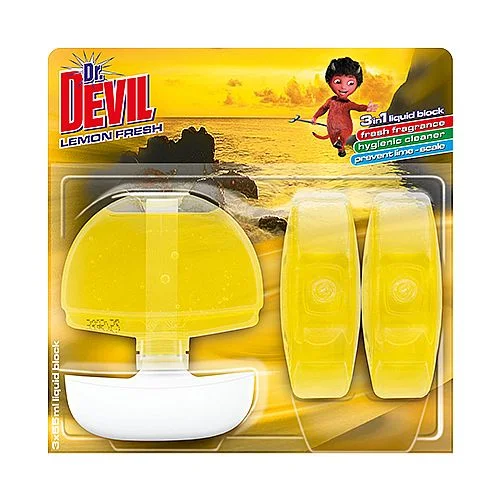 Dr. DEVIL tekuté WC bloky 3v1, Lemon fresh Přímo Od Výrobce