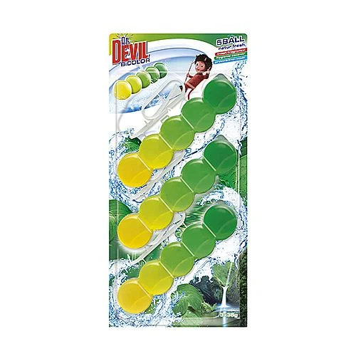 Akce Dr. Devil BiCOLOR WC 5Ball 3 x 35 g, Natur fresh