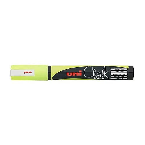 Křídový popisovač UNI PWE-5M, fluo žlutá Levný