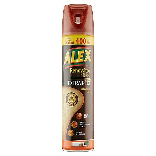 Vrácení Zdarma Alex sprej renovátor nábytku, 400 ml