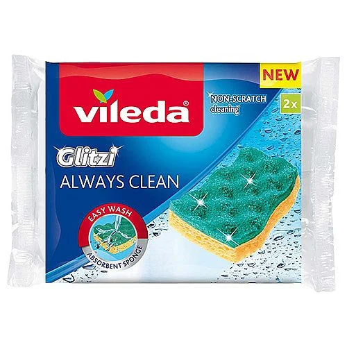 Houbička Vileda Glitzi Always Clean viskózní, 2 ks Časově Omezené