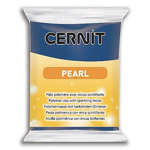 Nová Kolekce CERNIT pearl modelovací hmota, modrá, 56 g