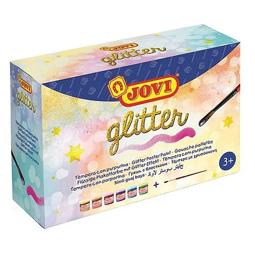 Temperové barvy JOVI glittrové, 6x55 ml Nejlepší Volba