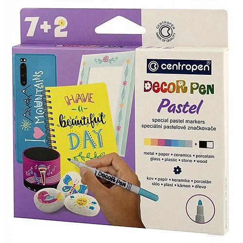 Centropen 2738 - Decorpen pastel, 7+2 sada Nakupujte Hned