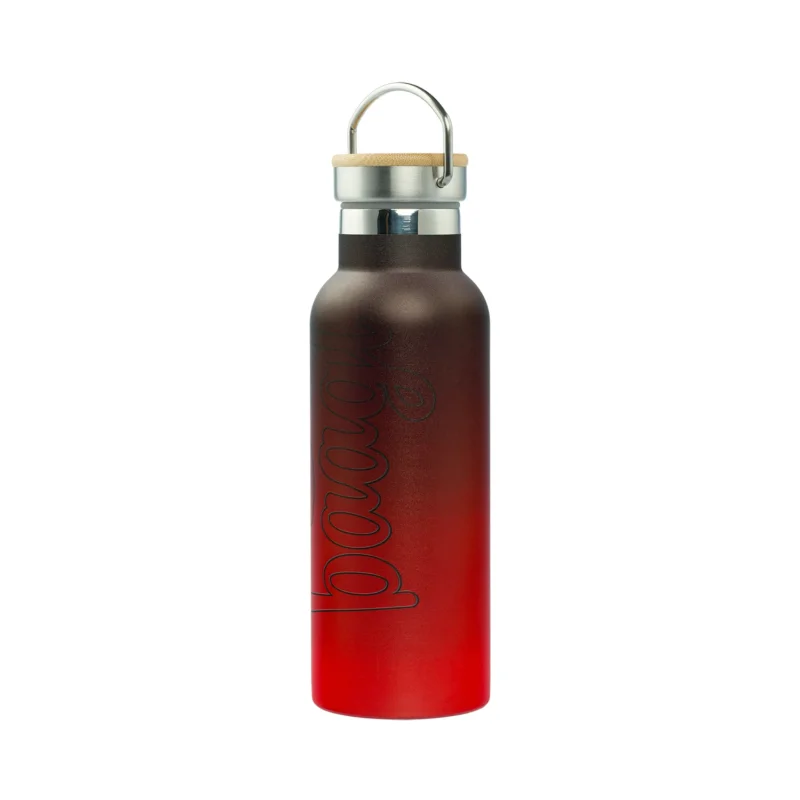 BAAGL Termoláhev s bambusovým víčkem Gradient červeno-černá, 500 ml Přímo Od Výrobce