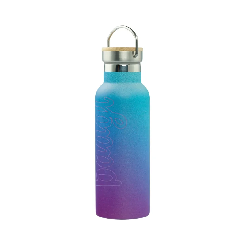 Výprodej BAAGL Termoláhev s bambusovým víčkem Gradient modro-fialová, 500 ml