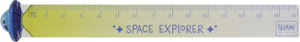 Plastové pravítko Legami 15 cm - Space explorer - zelenomodré Must-Have