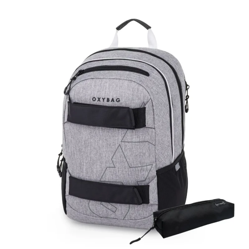 Pouze Dnes Studentský batoh + etueOXY SPORT Grey Melange