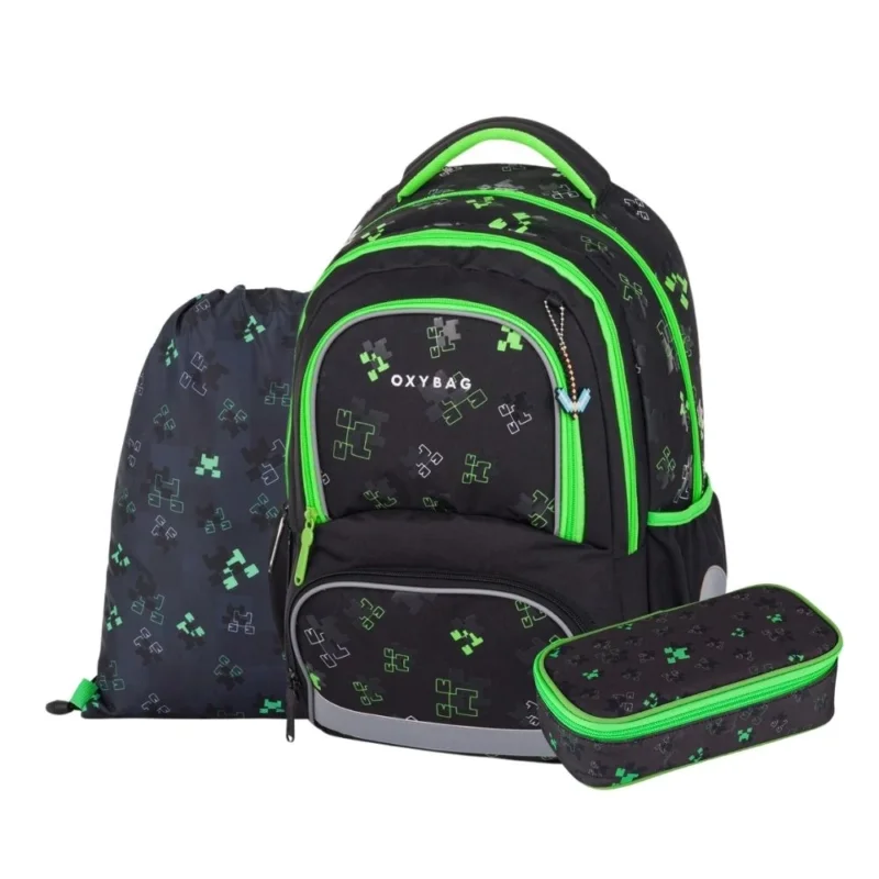 Značkový Školní set 3ks OXY NEXT Green cubes