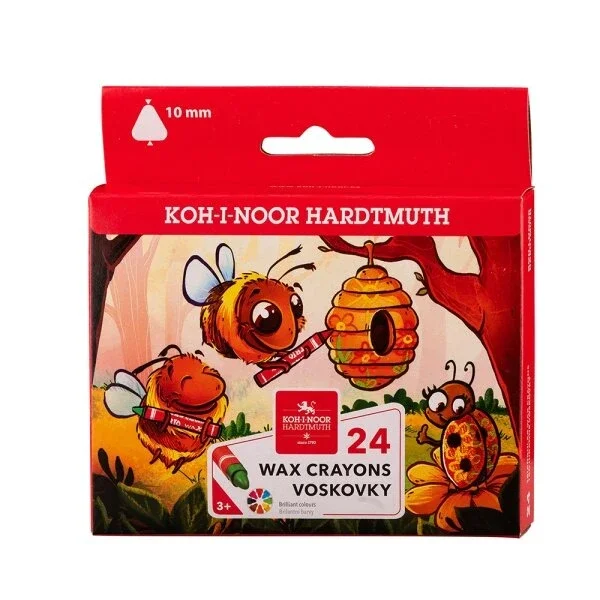 Koh-i-noor trojhranné voskovky MAXI 8274 - 24 barev Top Prodej
