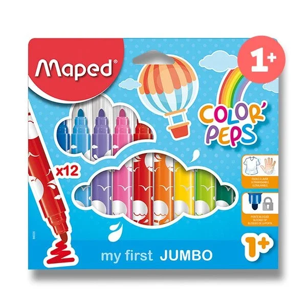 Kup Teď Dětské fixy MAPED Colour´Peps JUMBO - 12 barev
