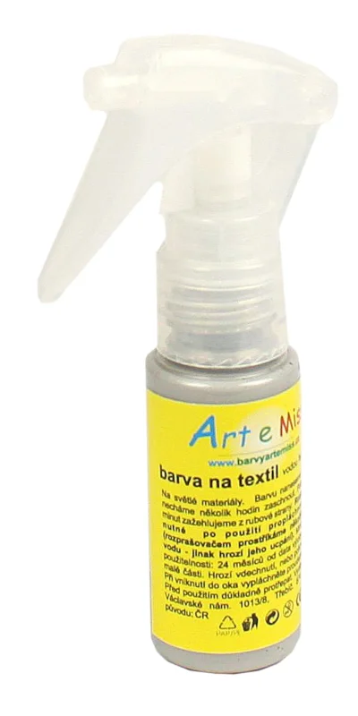 Textilní barva ve spreji - 30 g - barva stříbrná Omezená Nabídka