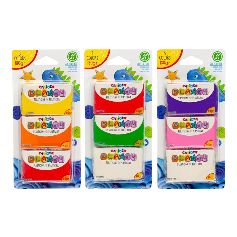 Značkový Plastelína Carioca 3 × 60 g - mix barev