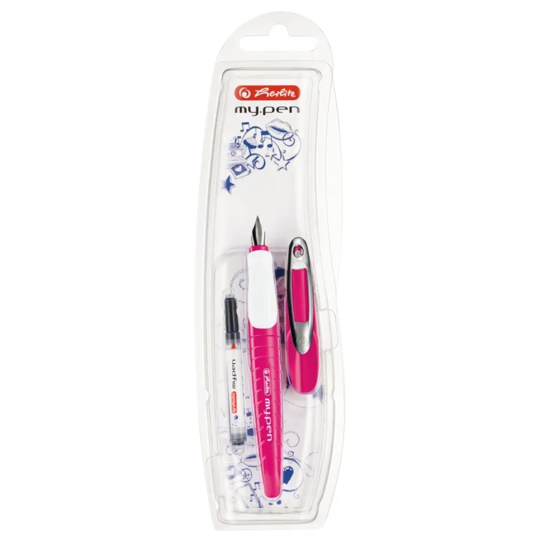 Levný Bombičkové pero Herlitz my.pen - růžovo-bílé, blistr