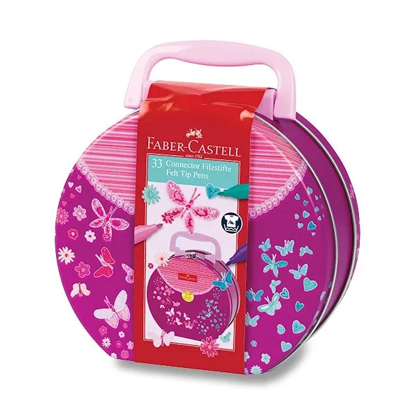 Super Cena Dětské fixy Faber-Castell Connector - kabelka, 33 ks