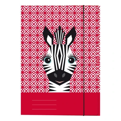 Herlitz Desky s gumou A4 3 klopy Cute animals - zebra Akční Nabídka