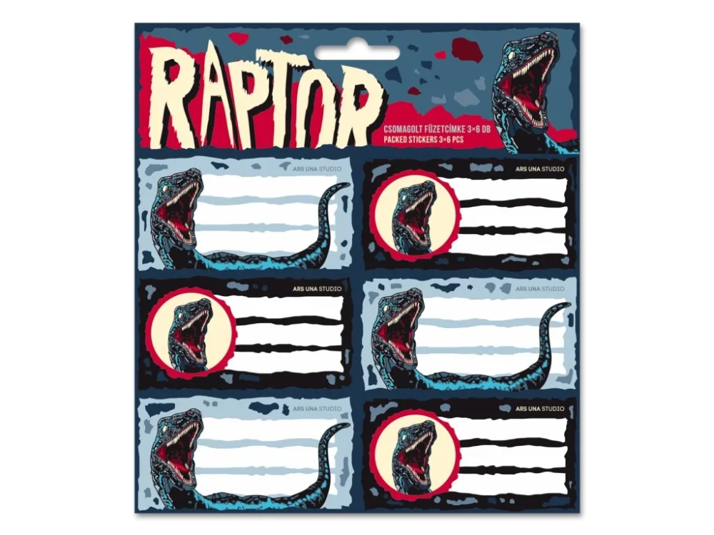Aktuální Jmenovky na sešit Ars Una - Raptor