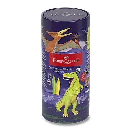Speciální Cena Fixy Faber-Castell Connector Dinosaurus - tuba, 20 ks