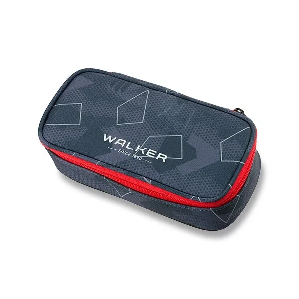 Penál WALKER, Grey Polygon Ověřený