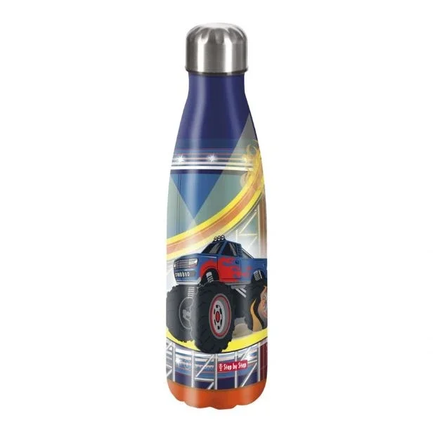 Izolovaná láhev na pití z nerezové oceli 0,5 l - Monster Truck Rocky Nízká Cena