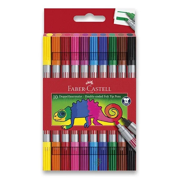 Dětské oboustranné fixy Faber-Castell - 10 barev Víkendová Akce