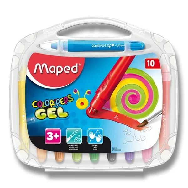 Gelové pastely MAPED Color’Peps Gel - 10 barev Akční Cena